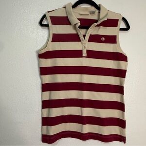 Duck Head Cranberry and Cream Tank Top. Sz M.